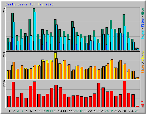 Daily usage for May 2025