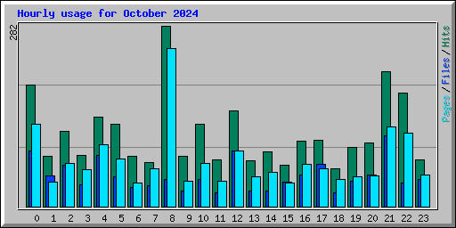 Hourly usage for October 2024