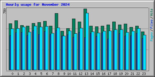 Hourly usage for November 2024