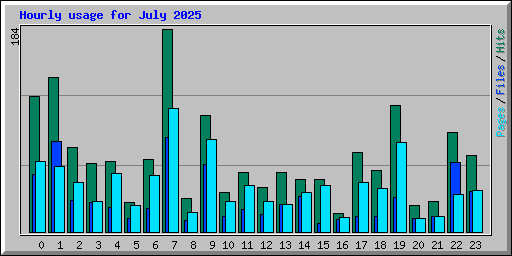 Hourly usage for July 2025